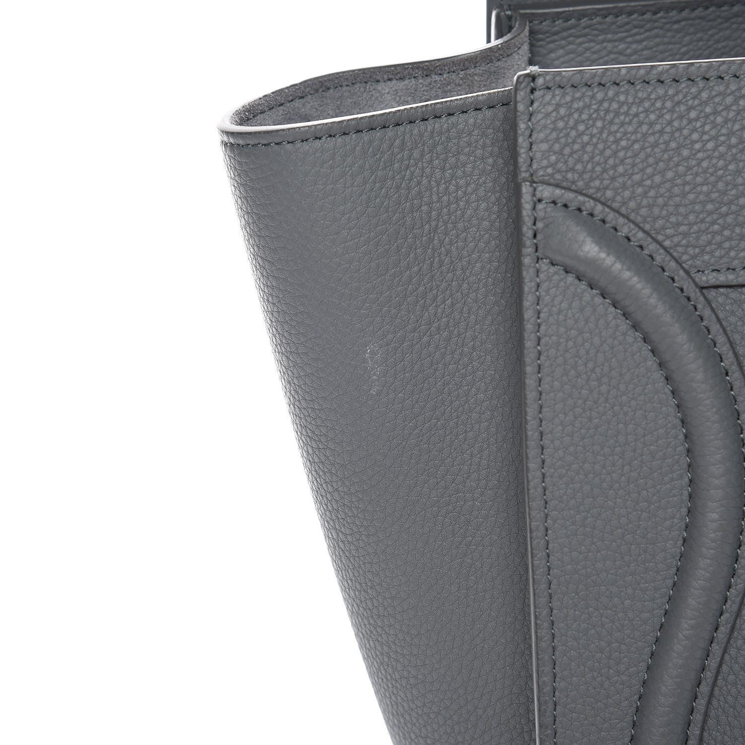 Celine Baby Drummed Calfskin Micro Luggage Kohl 9 of 14