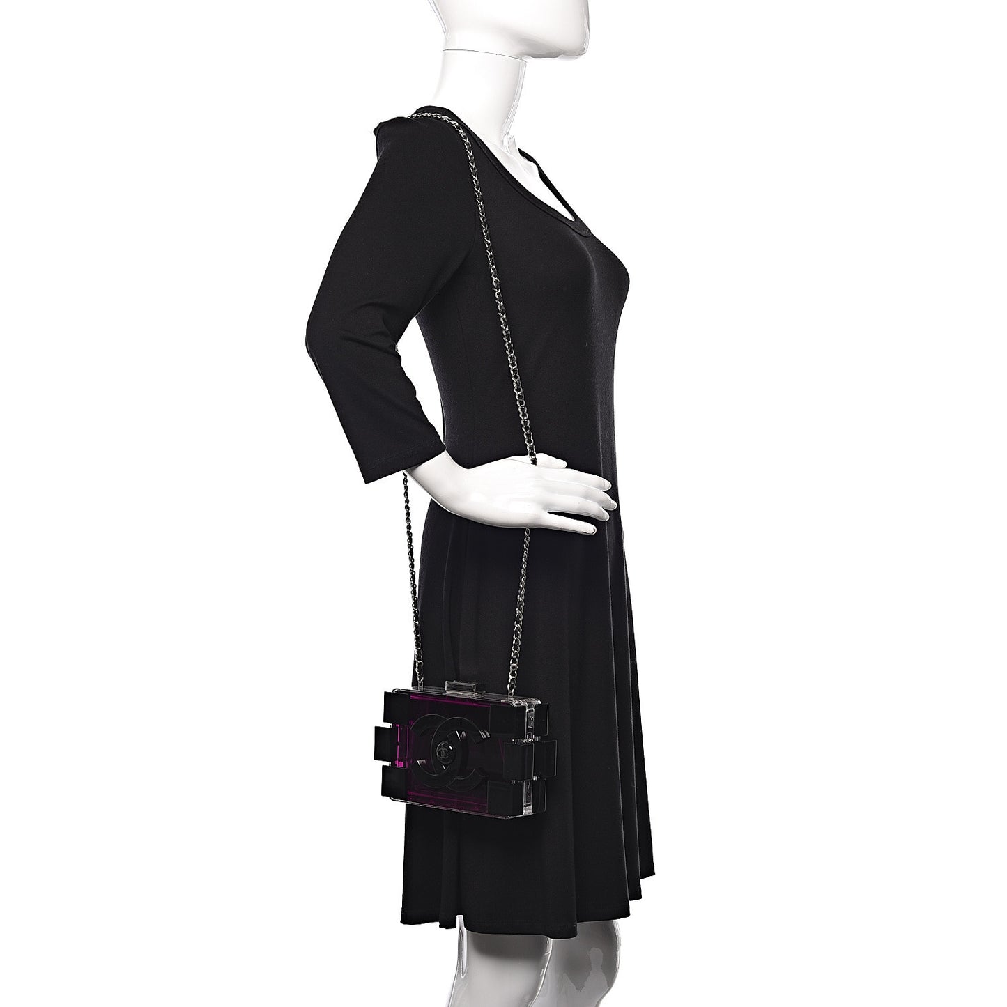 Plexiglass Boy Brick Lego Clutch Black Pink
