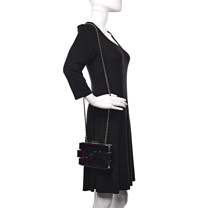 Chanel Plexiglass Boy Brick Lego Clutch Black Pink 2 of 11