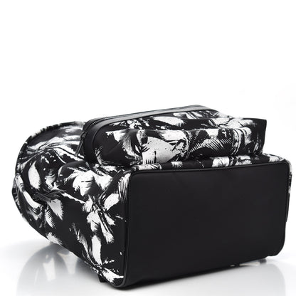 Saint Laurent Canvas Palm Tree City Backpack Black White 4 of 8