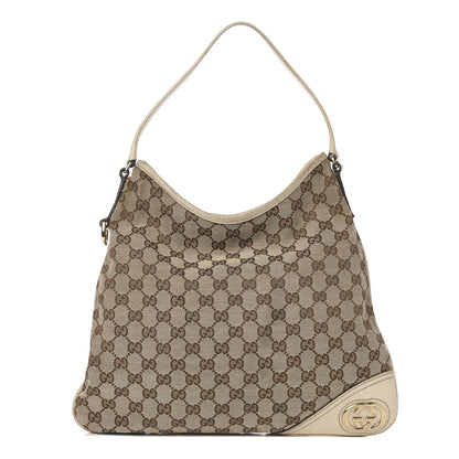 Gucci Monogram Medium New Britt Hobo Off White 1 of 15