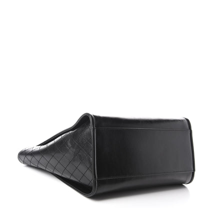 Chanel Aged Calfskin Medium Charms Deauville Tote Black 4 of 10