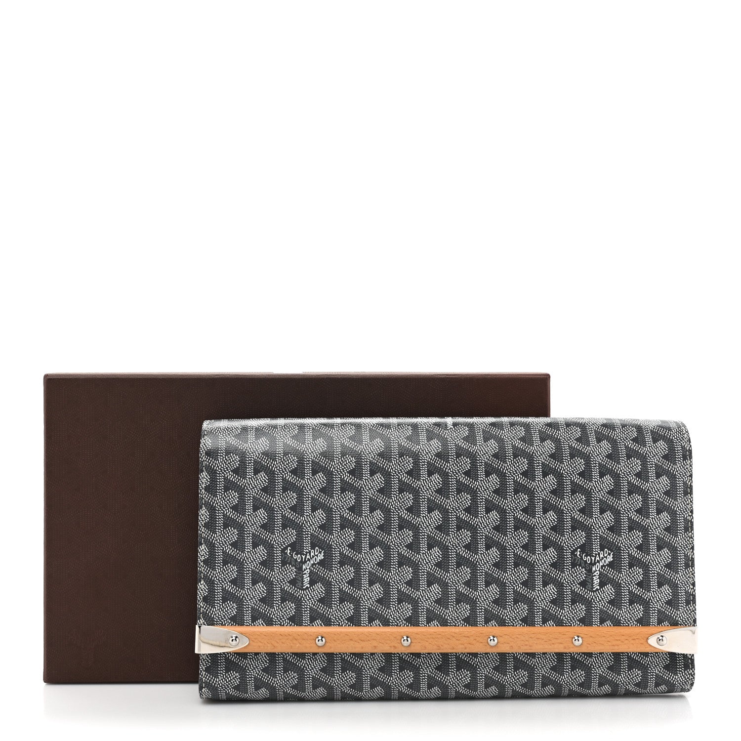 Goyard Goyardine Monte Carlo Bois Clutch Grey 11 of 11