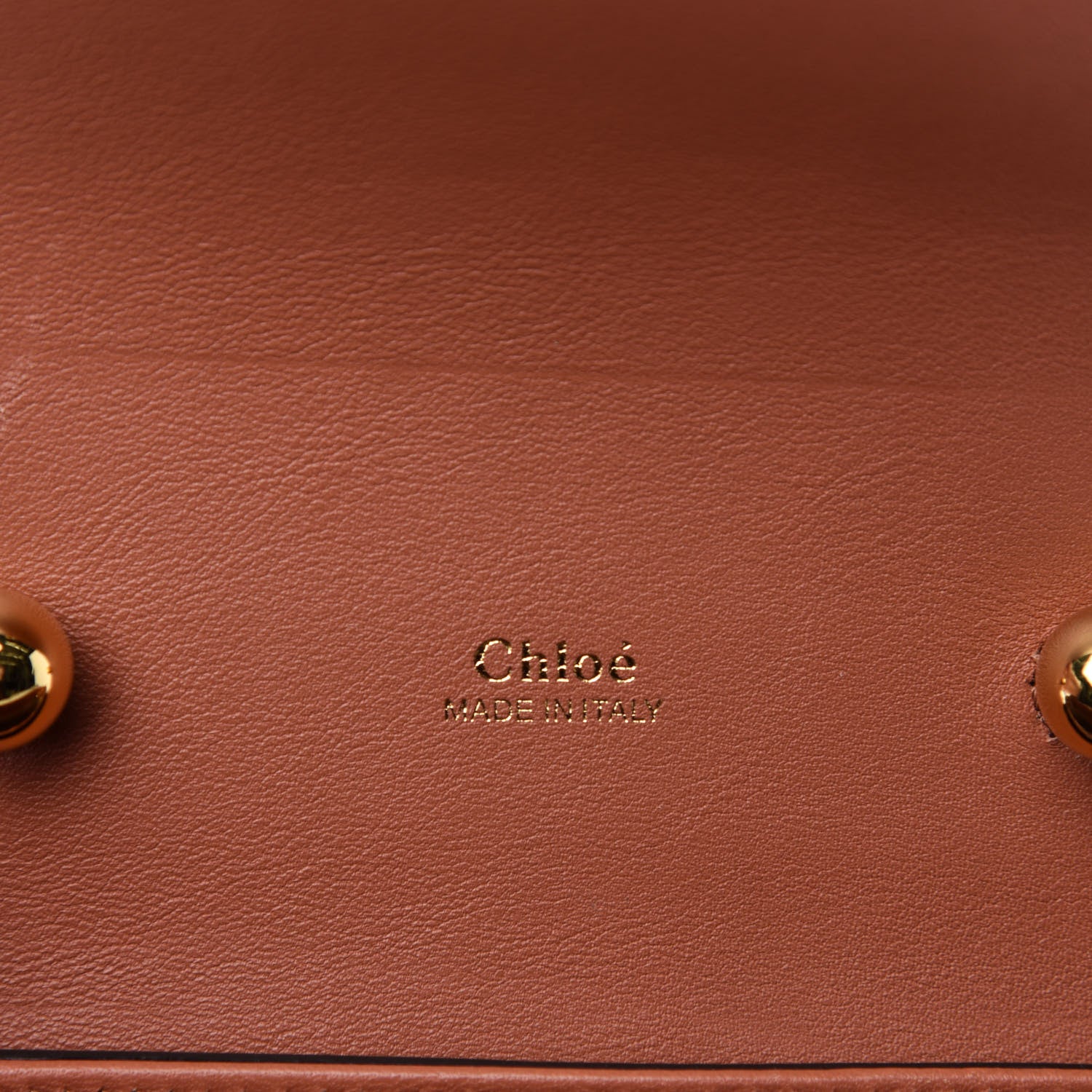 Chloe Calfskin Crocodile Embossed Small Aby Lock Chestnut Brown 9 of 10