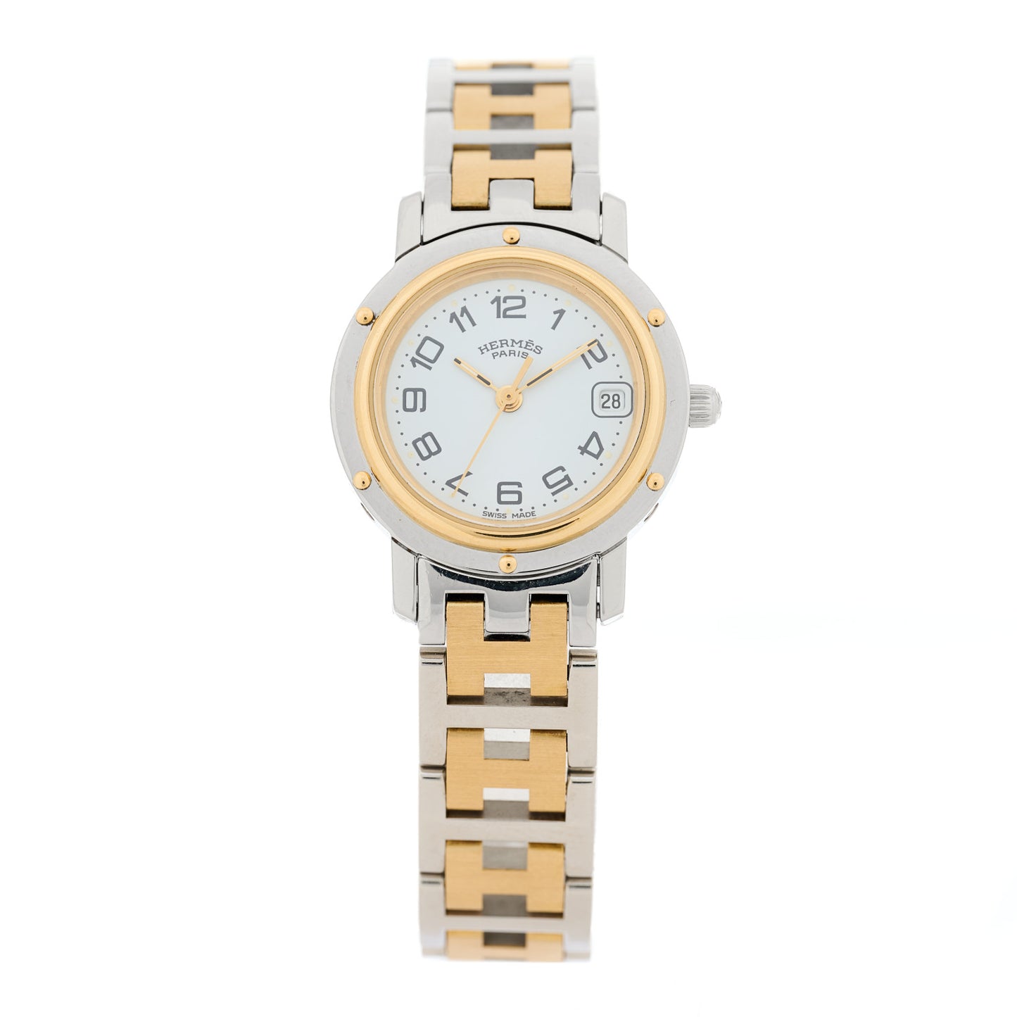 Stainless Steel 24mm Clipper Quartz Watch Gold