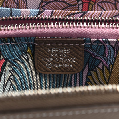 Hermes Epsom Silk'in Compact Wallet Etoupe 5 of 6