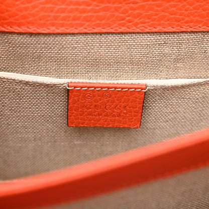 Gucci Dollar Calfskin Small Interlocking G Shoulder Bag Sun Orange 6 of 14