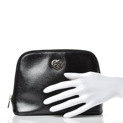Gucci Calfskin Lovely Heart Cosmetic Case Black 2 of 9