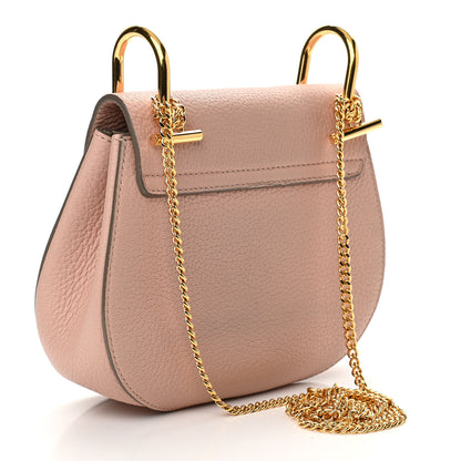 Chloe Grained Lambskin Mini Drew Shoulder Bag Misty Rose 3 of 10
