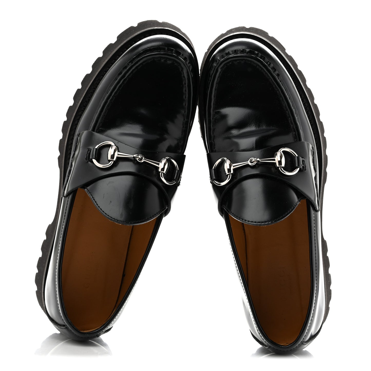 Cordovan Lux Womens Horsebit 45mm Platform Loafers 38.5 Black