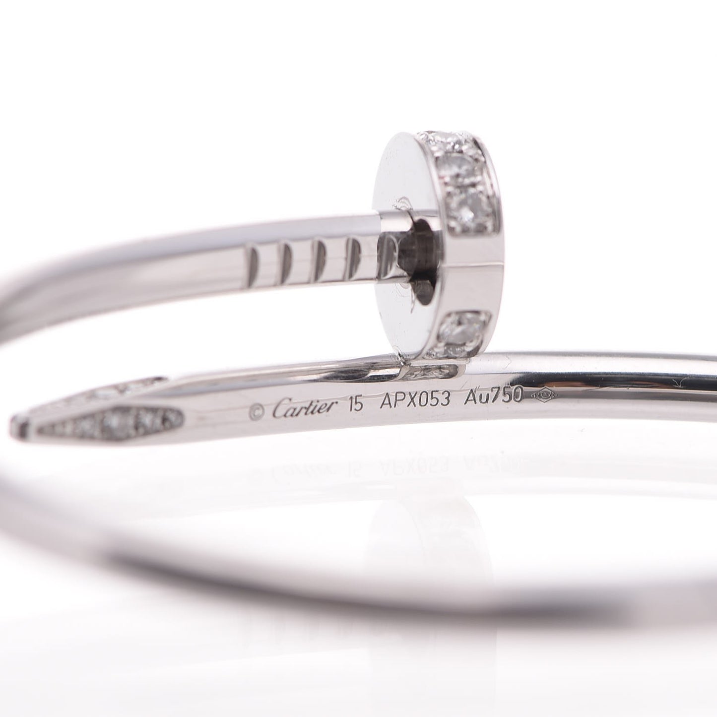 18K White Gold Diamond Juste Un Clou Bracelet 15