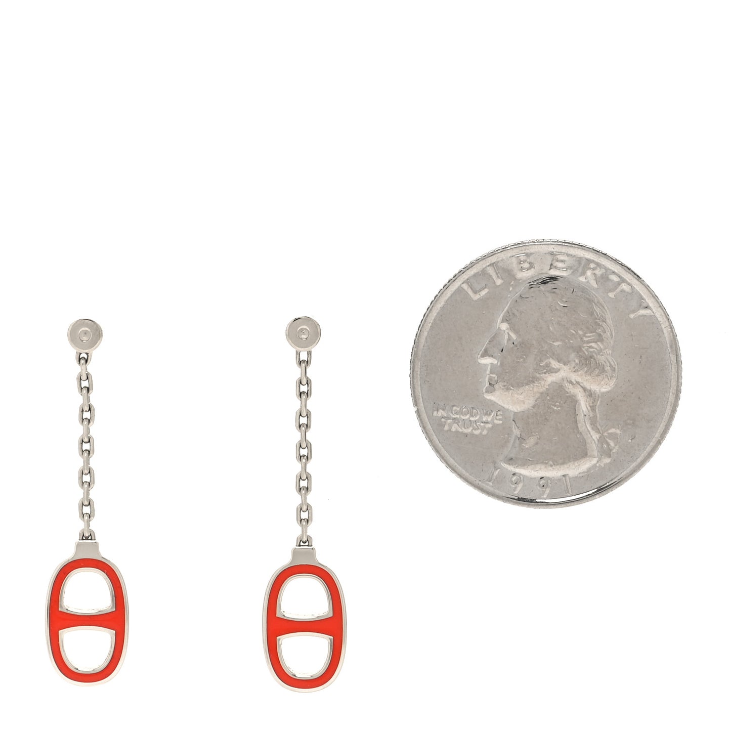 Lacquered Iliade Drop Earrings Juicy Orange