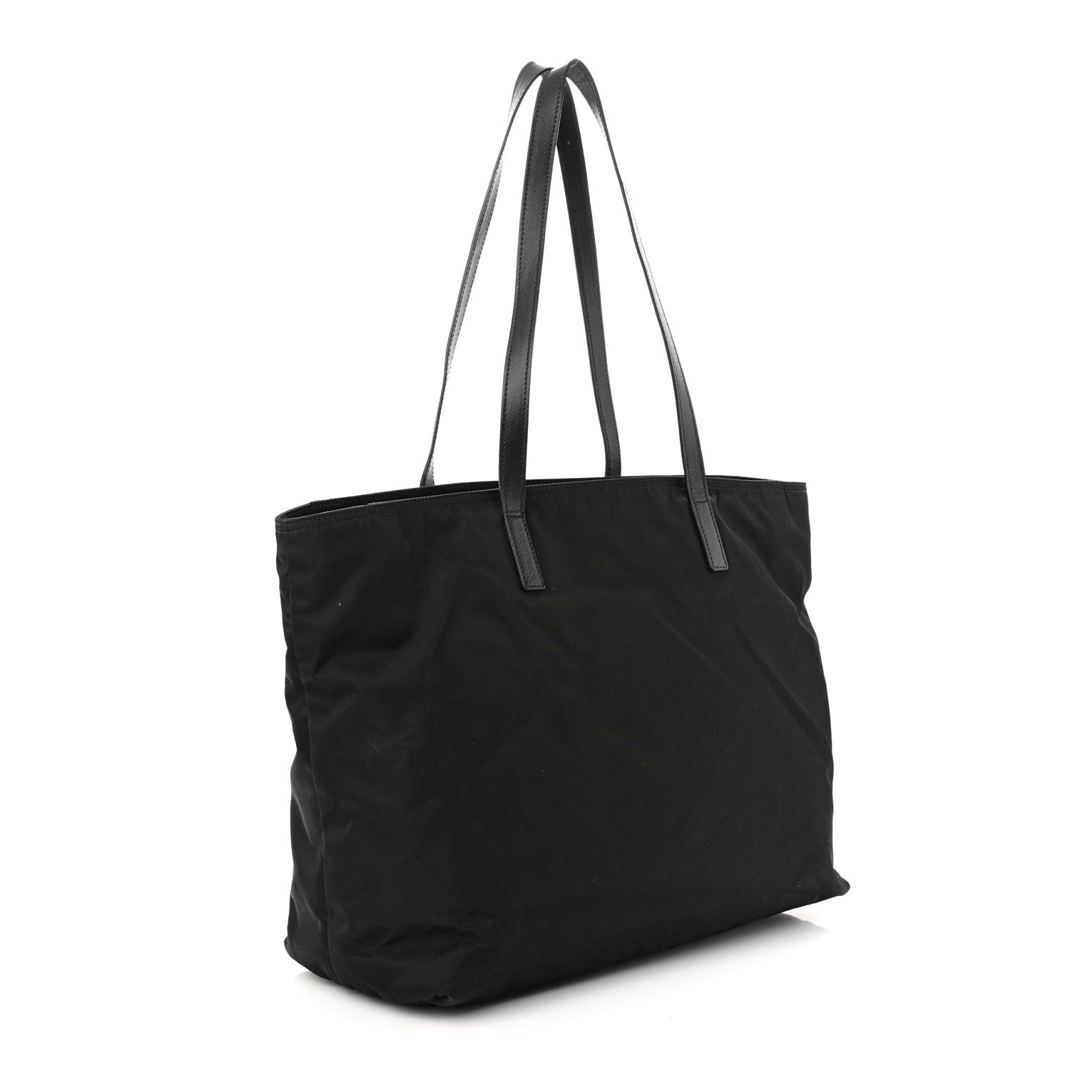 Prada Tessuto Nylon Saffiano Tote Black 3 of 15