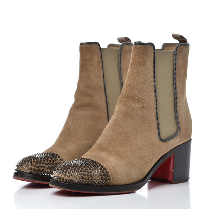 Christian Louboutin Veau Velours Otaboo 70 Chelsea Boots 39 Camel 3 of 25