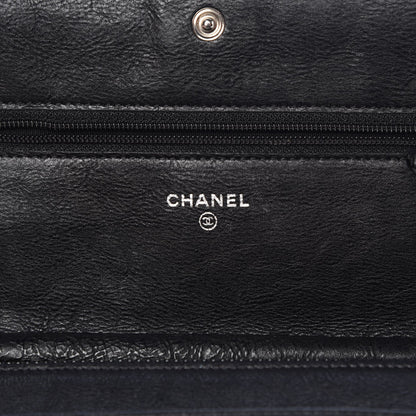 Chanel Calfskin Quilted Chain Around Boy Wallet On Chain WOC Black 6 of 11