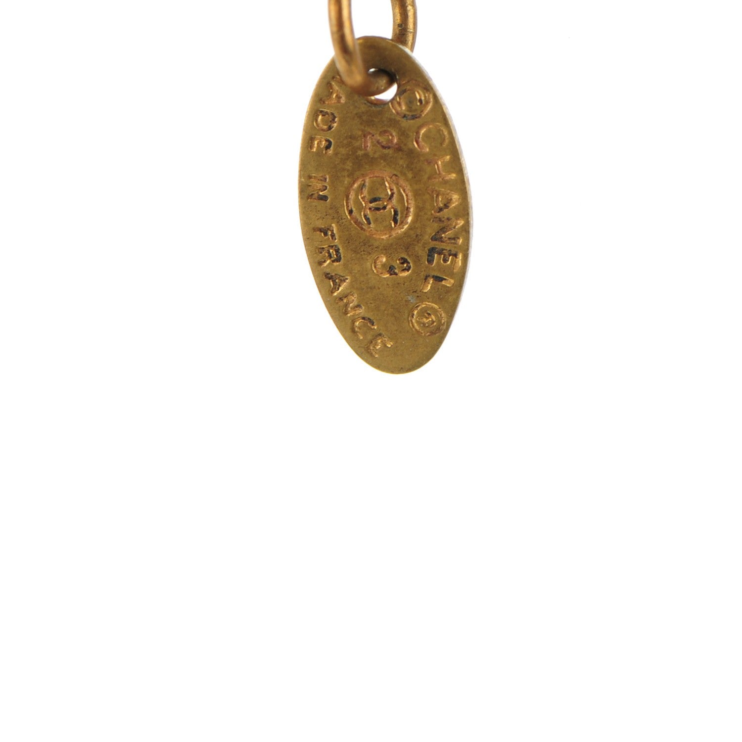 Chanel Gripoix Crystal Pearl Sautoir Necklace Gold Red 4 of 4
