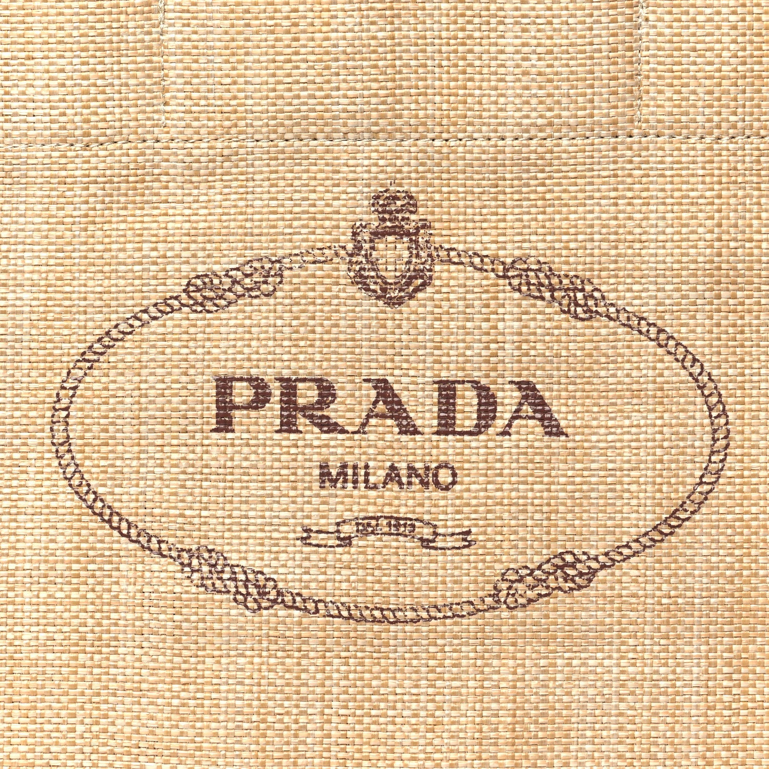 Prada Raffia Logo Tote Naturale 8 of 11