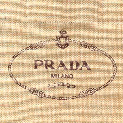 Prada Raffia Logo Tote Naturale 8 of 11