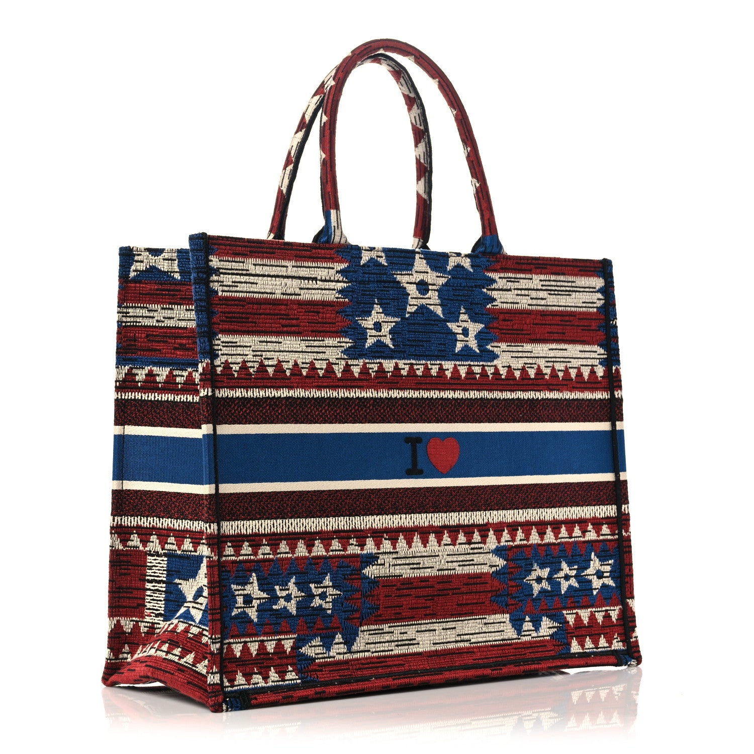 Christian Dior Canvas Embroidered Exclusive US Book Tote Multicolor 2 of 9