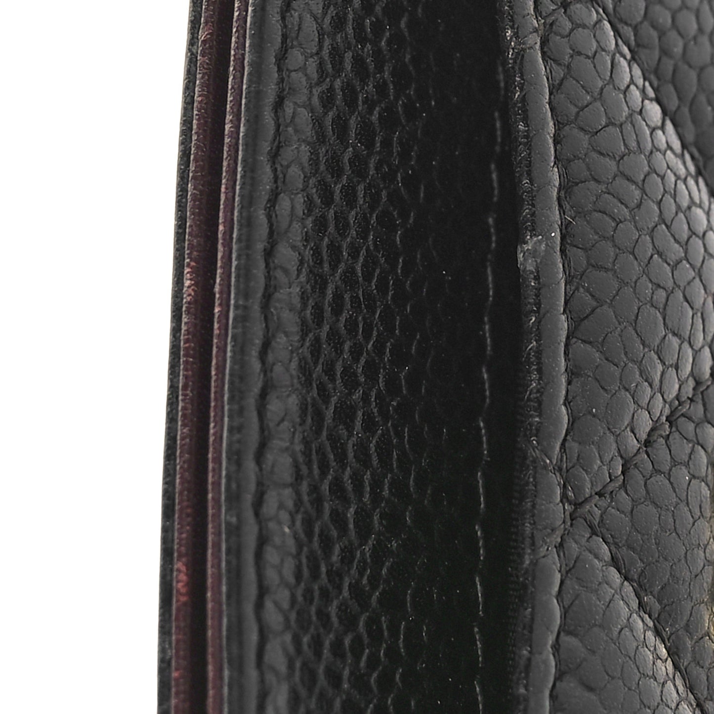 Caviar Quilted Card Holder Black