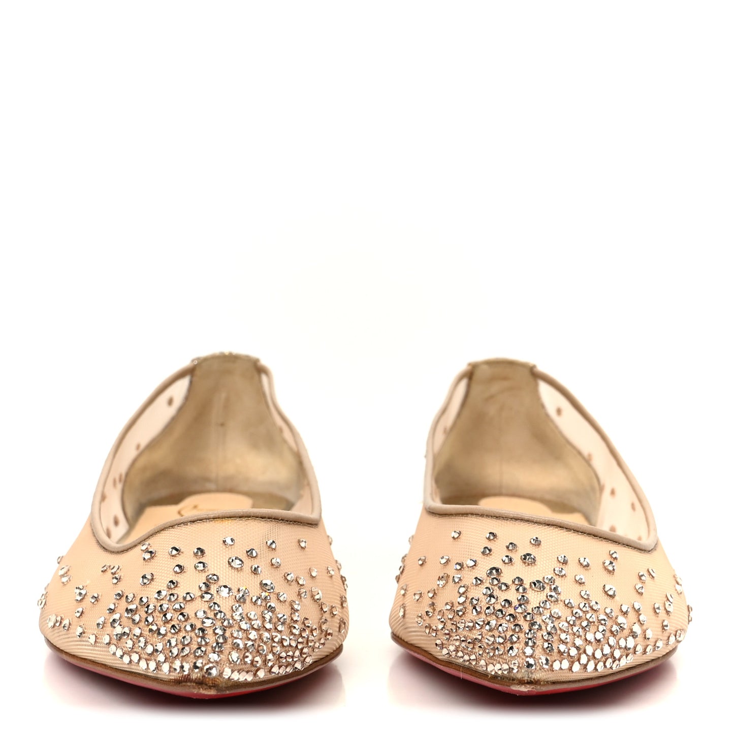 Crystal Strass Follies Flats 38 Light Silk
