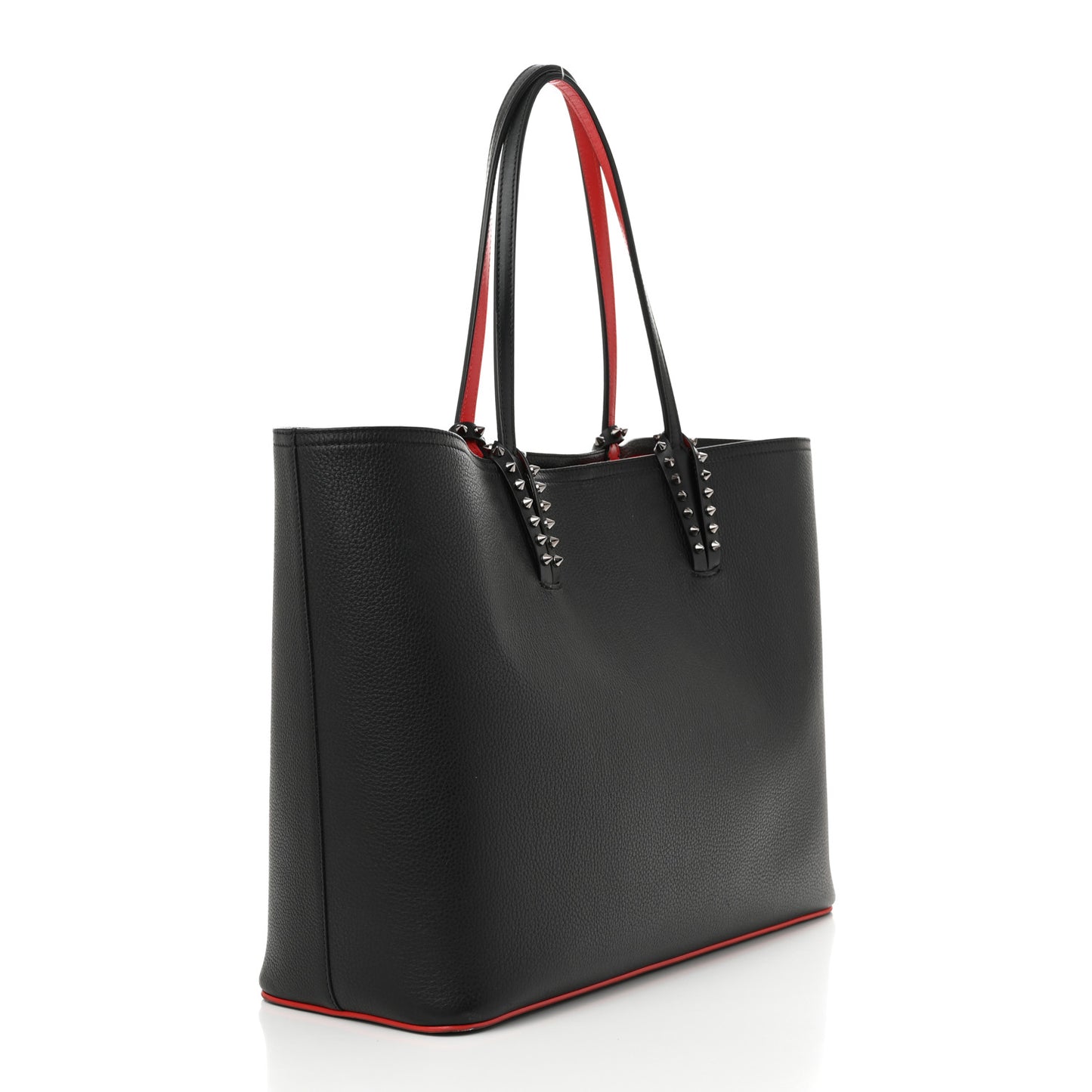 Calfskin Empire Spikes East West Cabata Tote Black