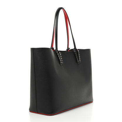 Christian Louboutin Calfskin Empire Spikes East West Cabata Tote Black 4 of 13