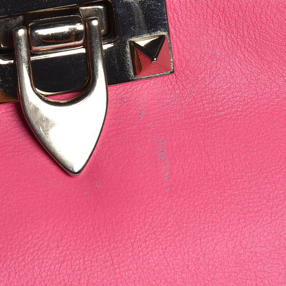 Valentino Garavani Vitello Small Rockstud Tote Fuxia Fluo 10 of 11