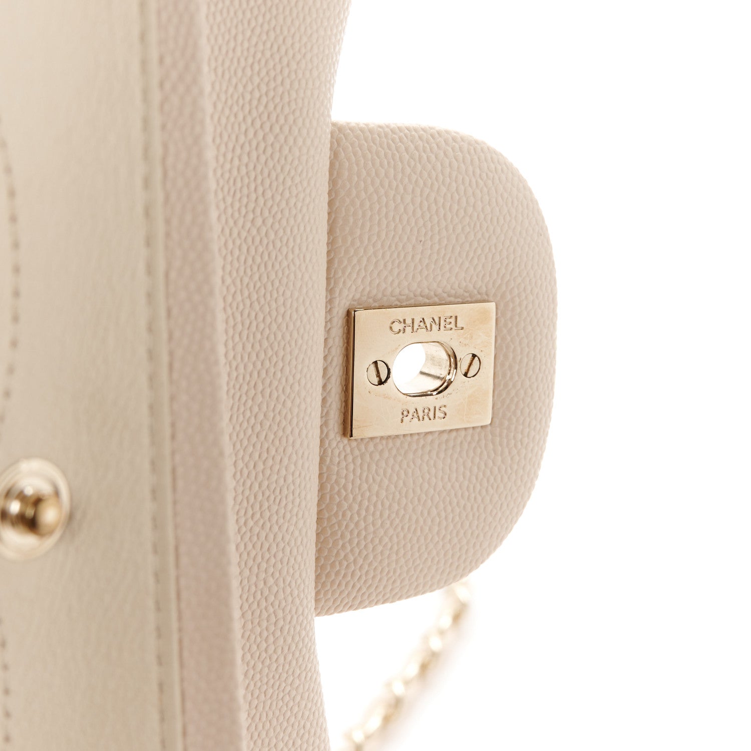 Chanel Caviar Quilted Jumbo Double Flap Light Beige 7 of 11