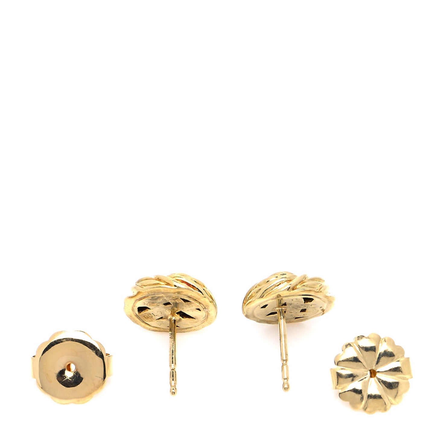 18K Yellow Gold Infinity Love Knot Earrings