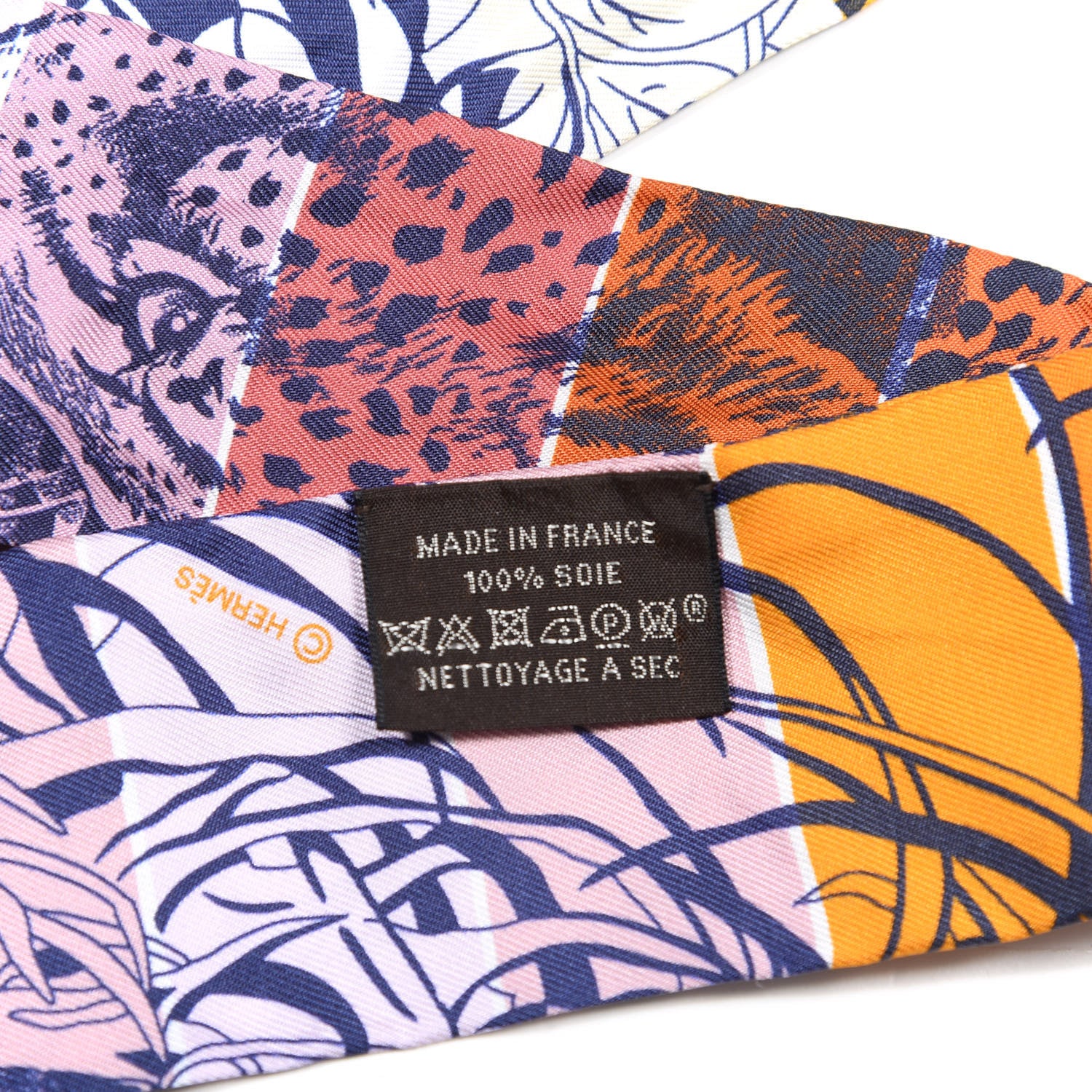 Hermes Silk Jungle Love Rainbow Twilly Orange Encre Vieux Rose 3 of 5