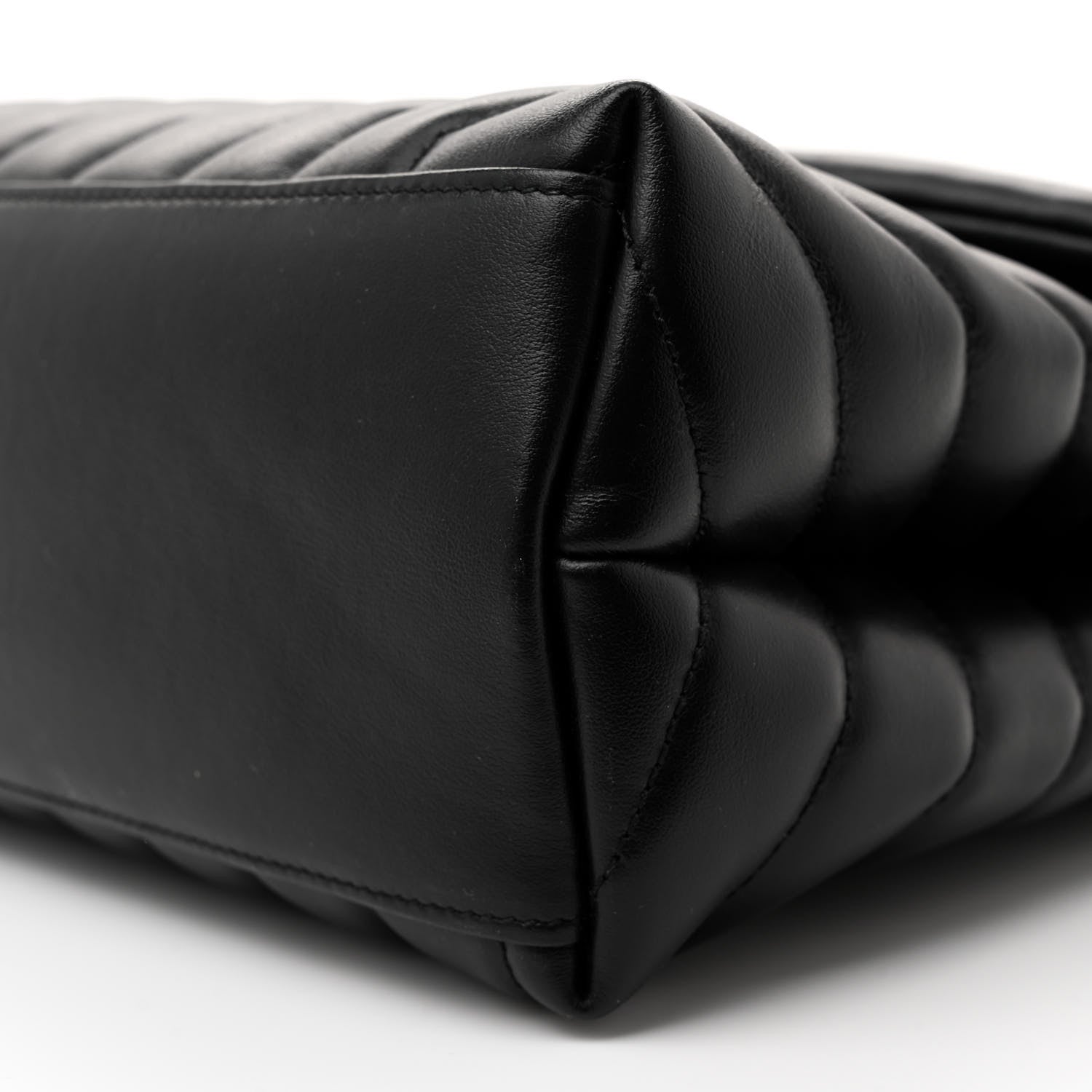 Saint Laurent Calfskin Y Quilted Monogram Medium Loulou Chain Satchel Black 10 of 10