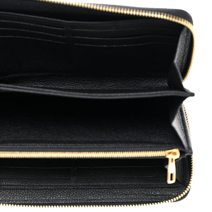 Louis Vuitton Empreinte Monogram Giant Zippy Wallet Black Beige 5 of 6