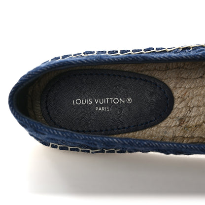 Louis Vuitton Denim Starboard Espadrille Flats 39.5 Blue 7 of 9