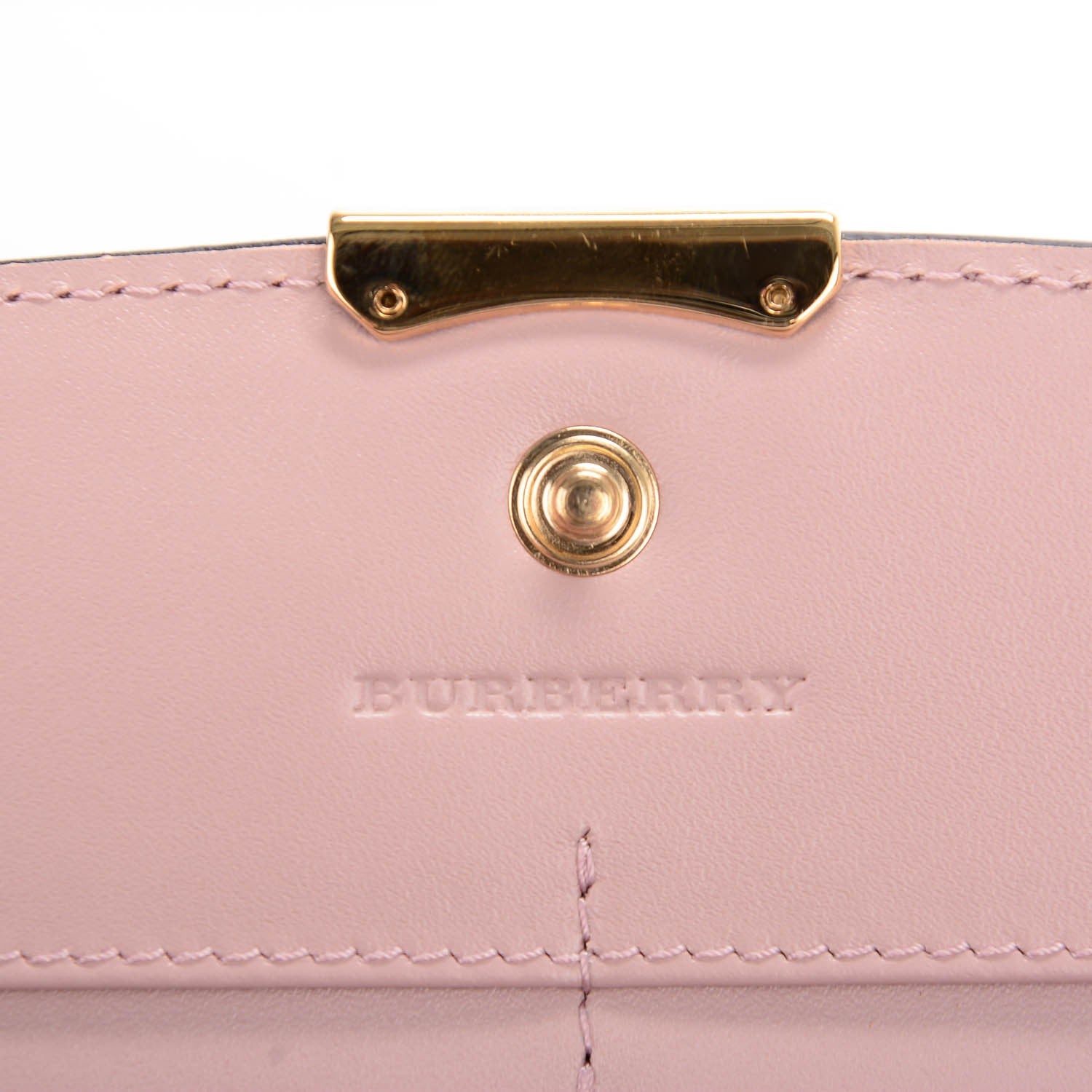 Burberry Signature Grain Calfskin Check Embossed Continental Wallet Pale Orchid 5 of 8