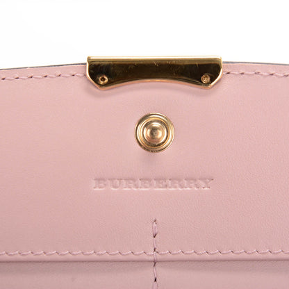 Burberry Signature Grain Calfskin Check Embossed Continental Wallet Pale Orchid 5 of 8