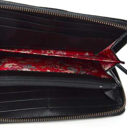 Gucci Calfskin Web Trapuntata GG Zip Around Wallet Black 5 of 7