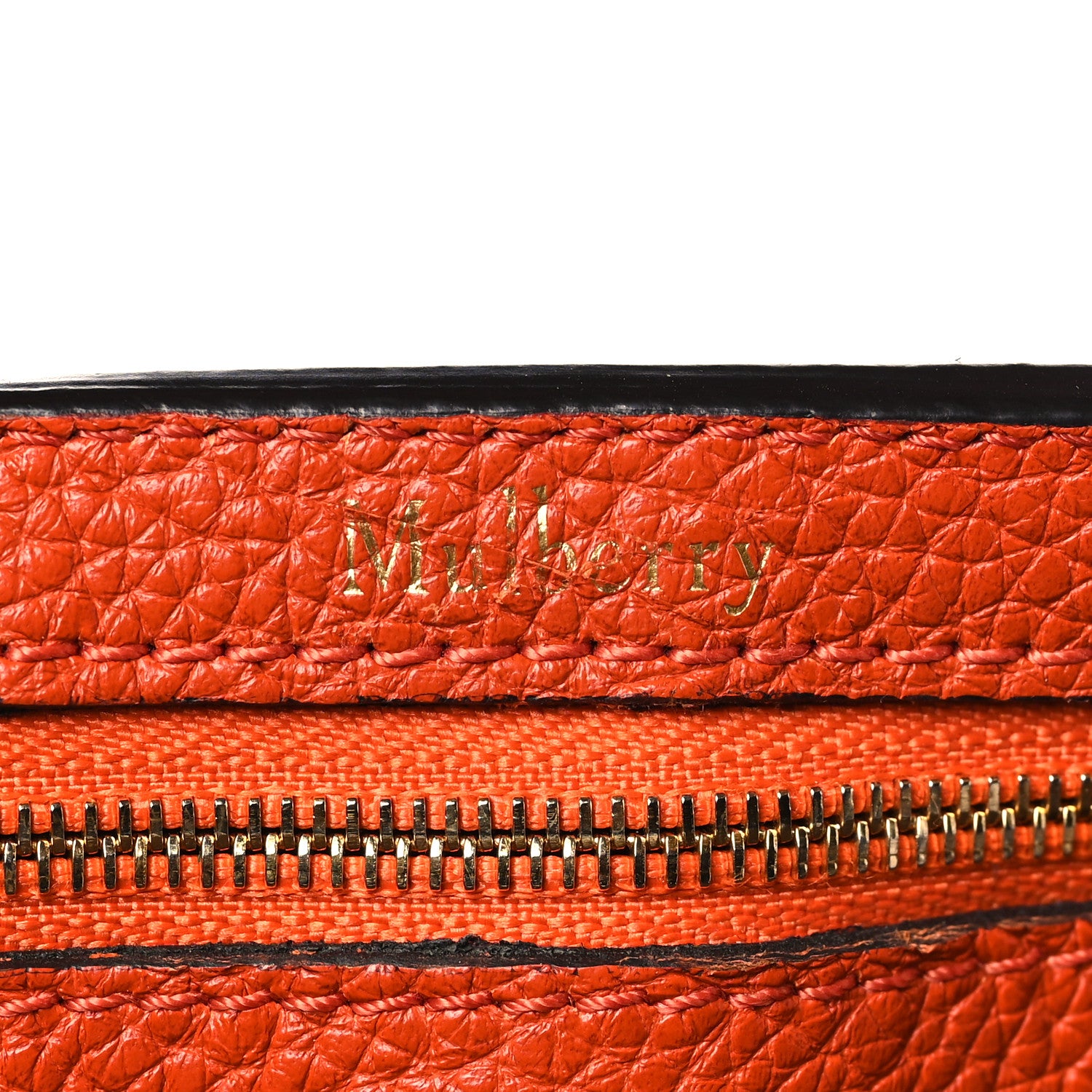 Mulberry Classic Grain Small New Bayswater Orange 6 of 9