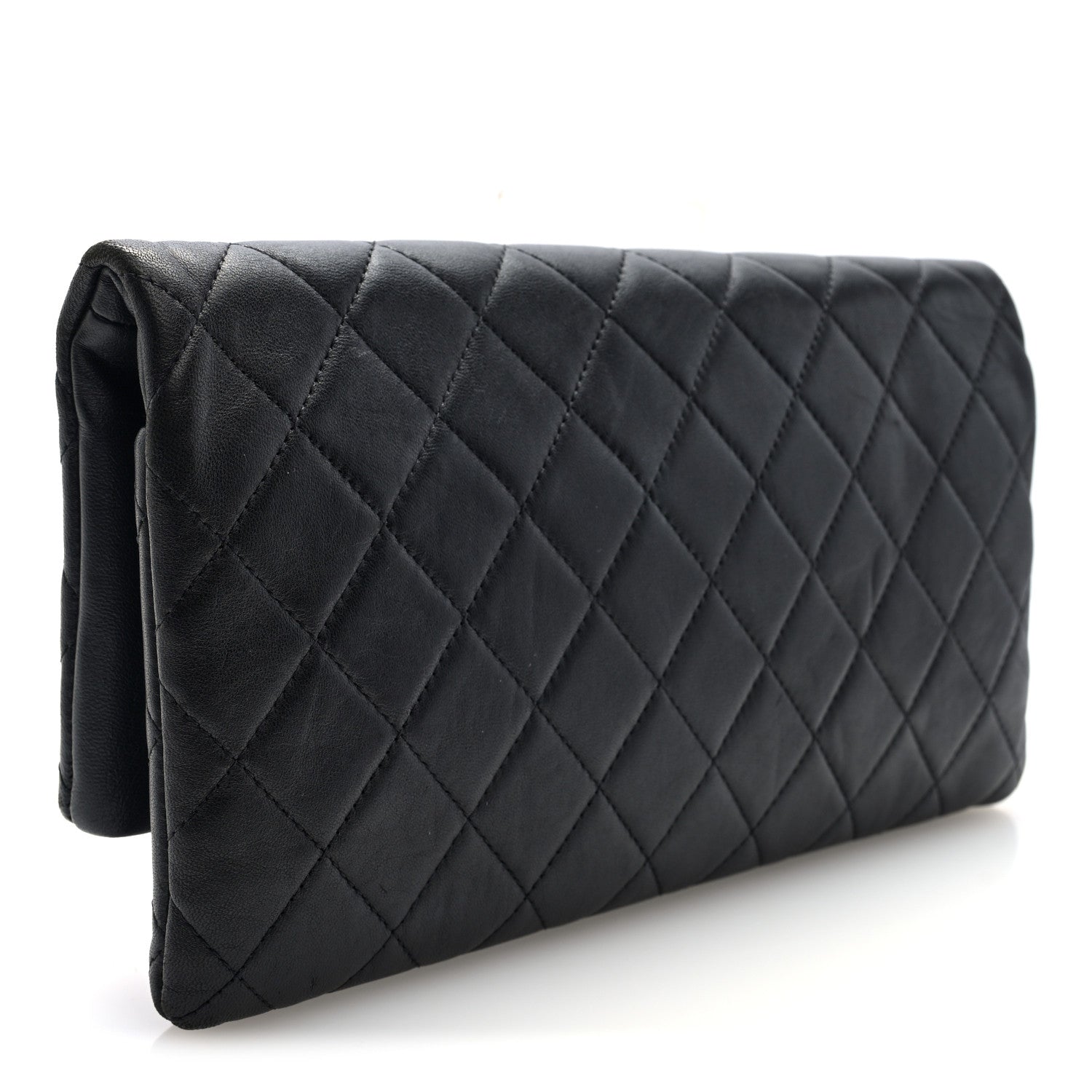Chanel Lambskin Quilted CC Beauty Clutch Black 3 of 7