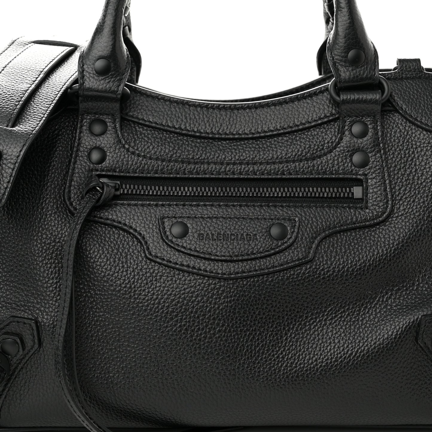 Grained Calfskin Neo Classic Black Hardware S City Black