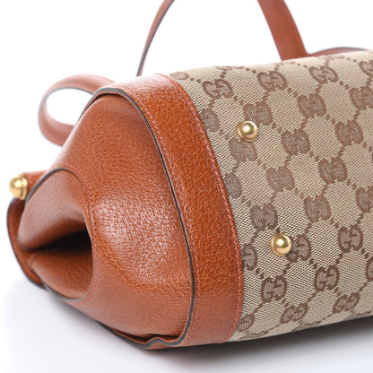 Gucci Monogram Bamboo Bullet Satchel Brown 8 of 13