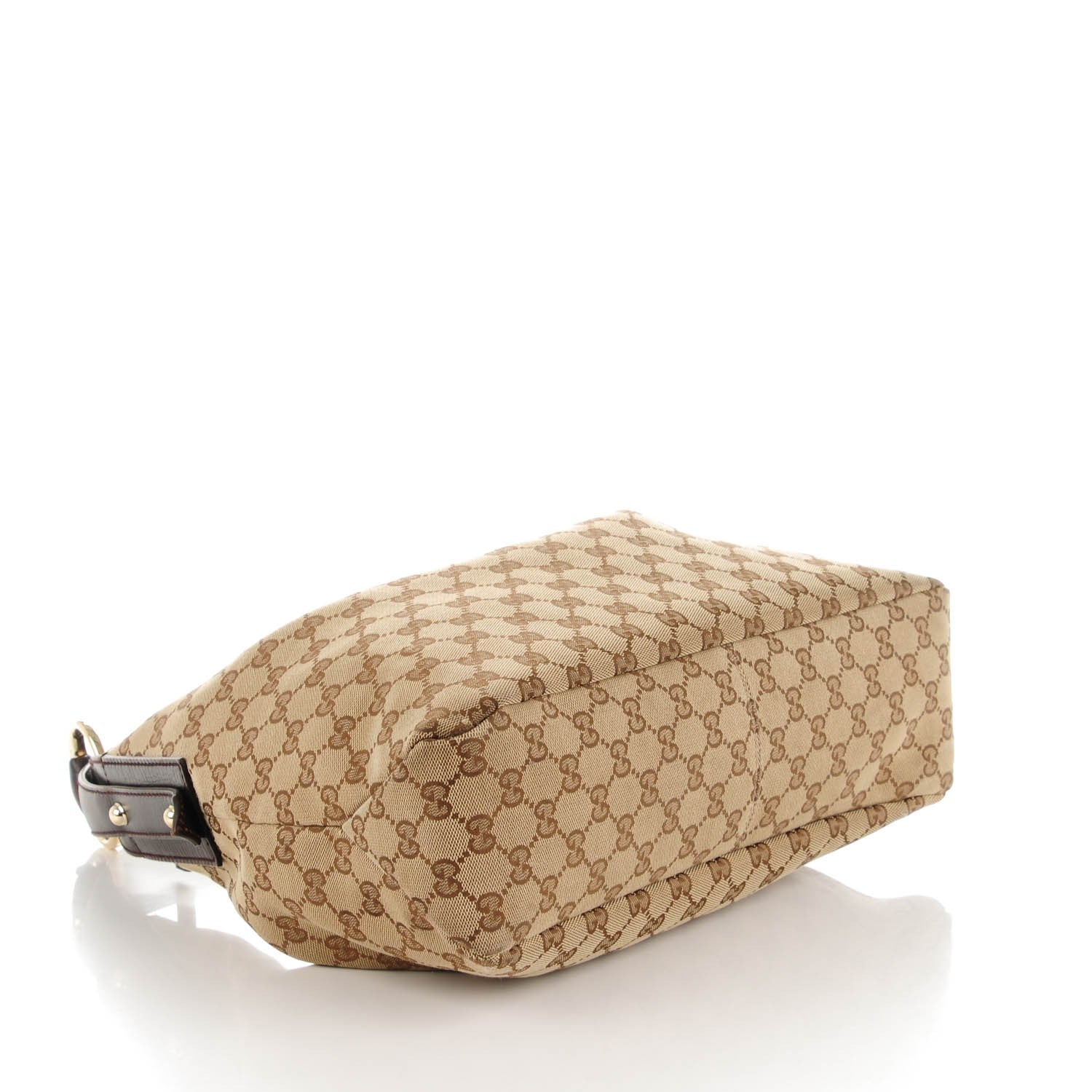 Gucci Monogram Medium Horsebit Chain Hobo Dark Brown 4 of 7