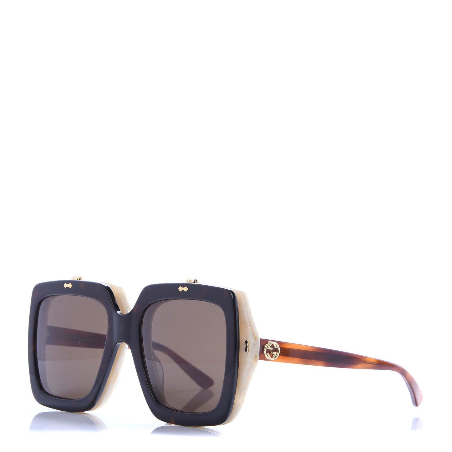 Acetate Oversized Flip Up Sunglasses GG0088S Tortoise