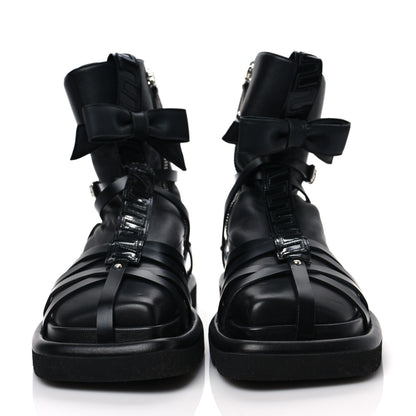 Louis Vuitton X FORNASETTI Lambskin Calfskin Square Pillow Flat Ankle Boots 40 Black 2 of 6