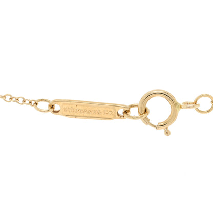 Tiffany 18K Yellow Gold Diamond Small T Smile Pendant Necklace 4 of 5