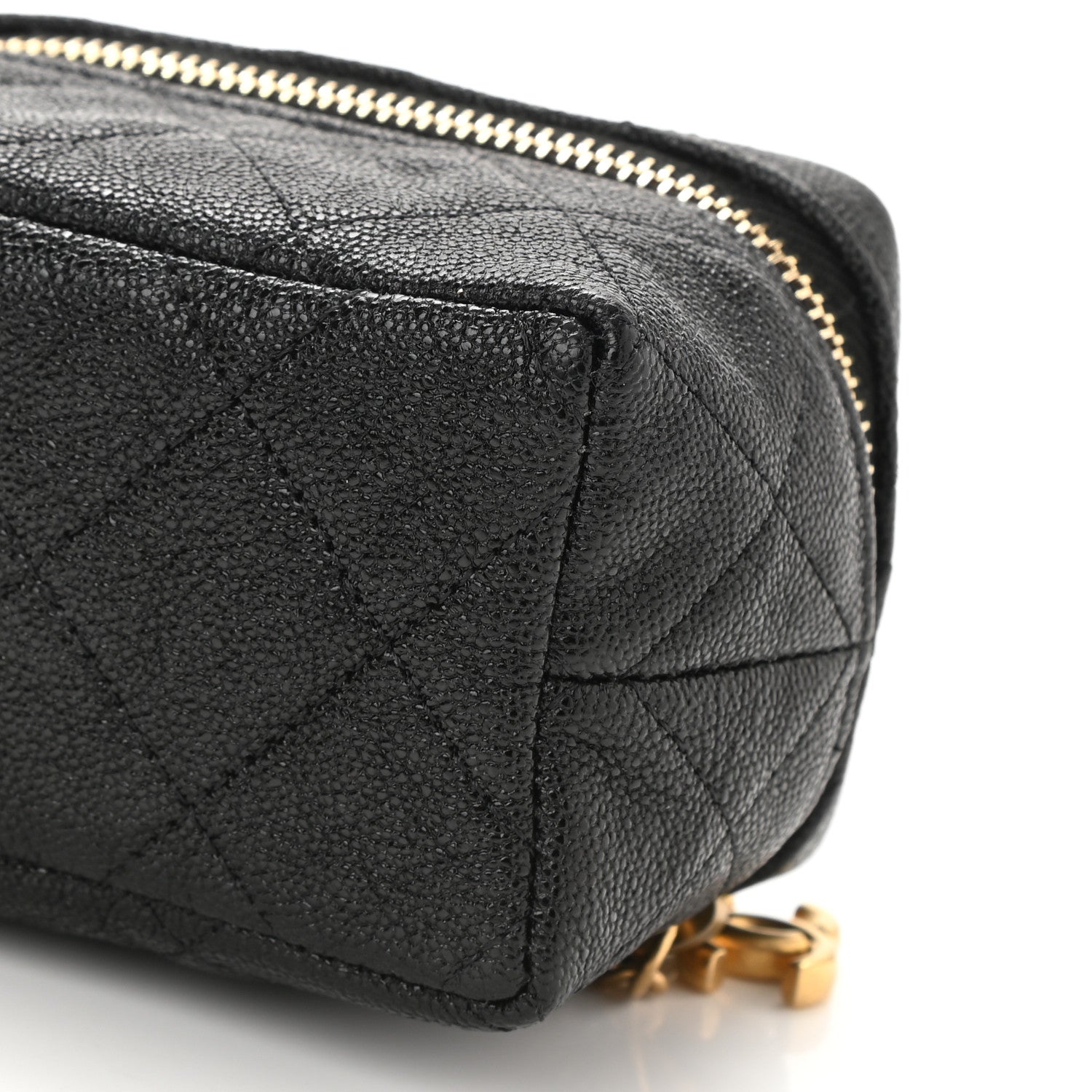 Chanel Caviar Quilted Mini Top Handle Vanity With Chain Black 10 of 11