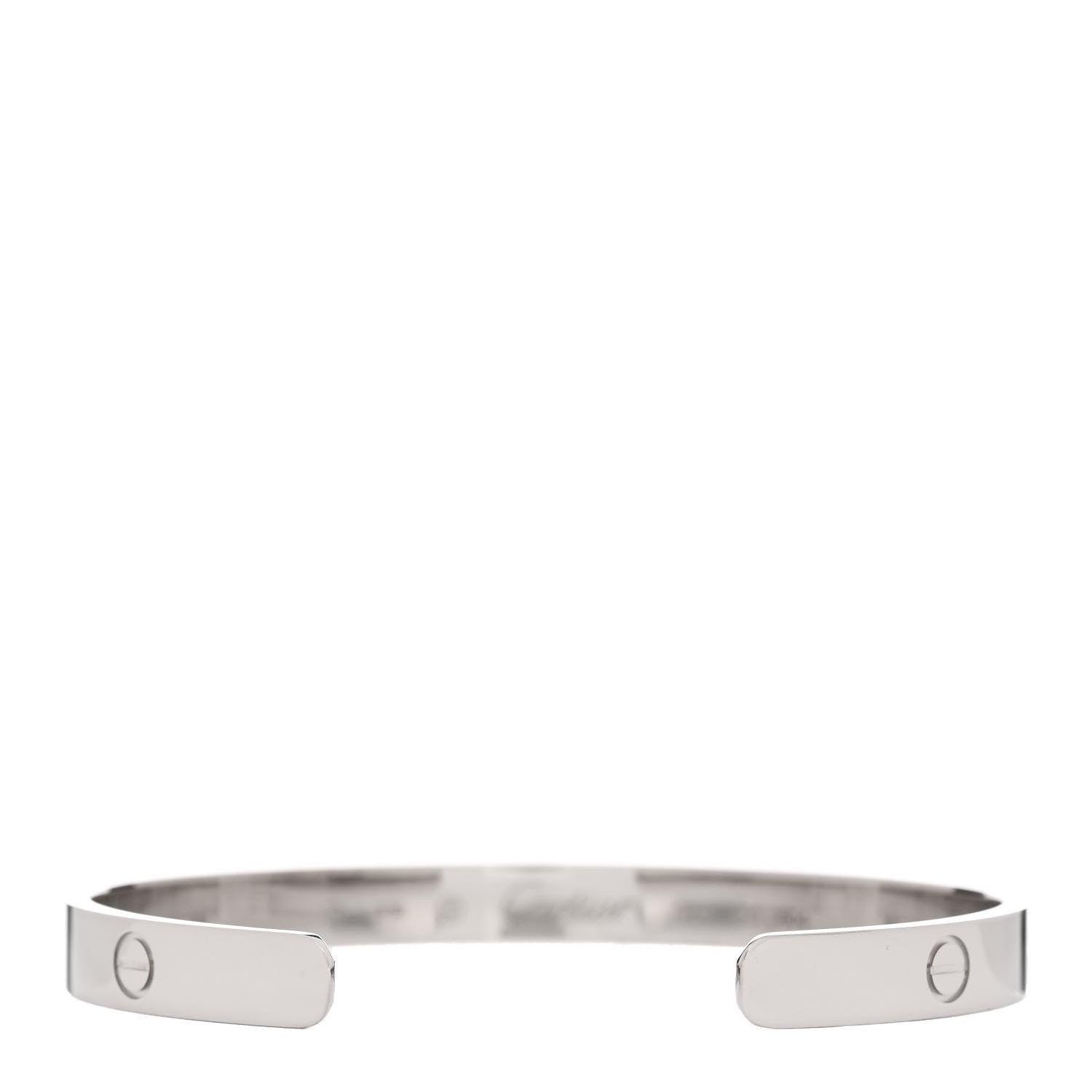 Cartier 18K White Gold LOVE Cuff Bracelet 19 2 of 5
