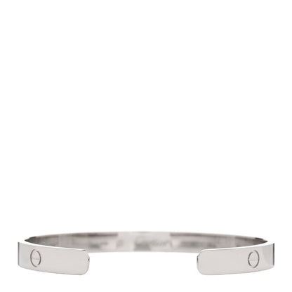 Cartier 18K White Gold LOVE Cuff Bracelet 19 2 of 5