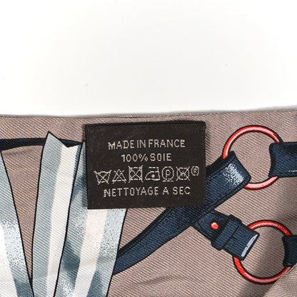 Hermes Silk Jumping Twilly Beige Cendre Orange Anthracite 3 of 4