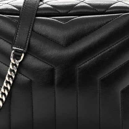 Saint Laurent Calfskin Y Quilted Monogram Small Loulou Bowling Bag Black 8 of 11